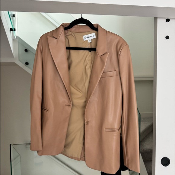 The Drop Anouk Blazer Faux Leather - Picture 3 of 5